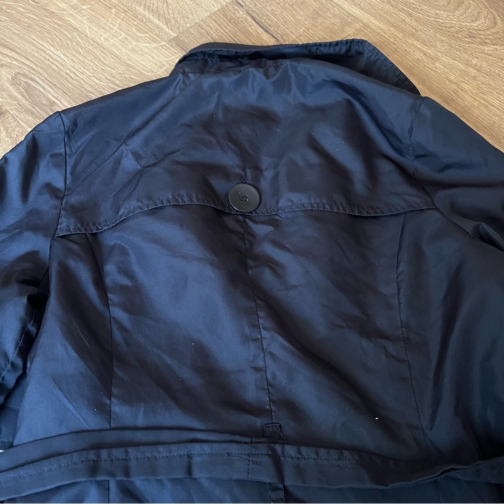 2000s Paris Blues Classic Black Lightweight Trench Coat | 3/4 Sleeve size M - Picture 7 of 7